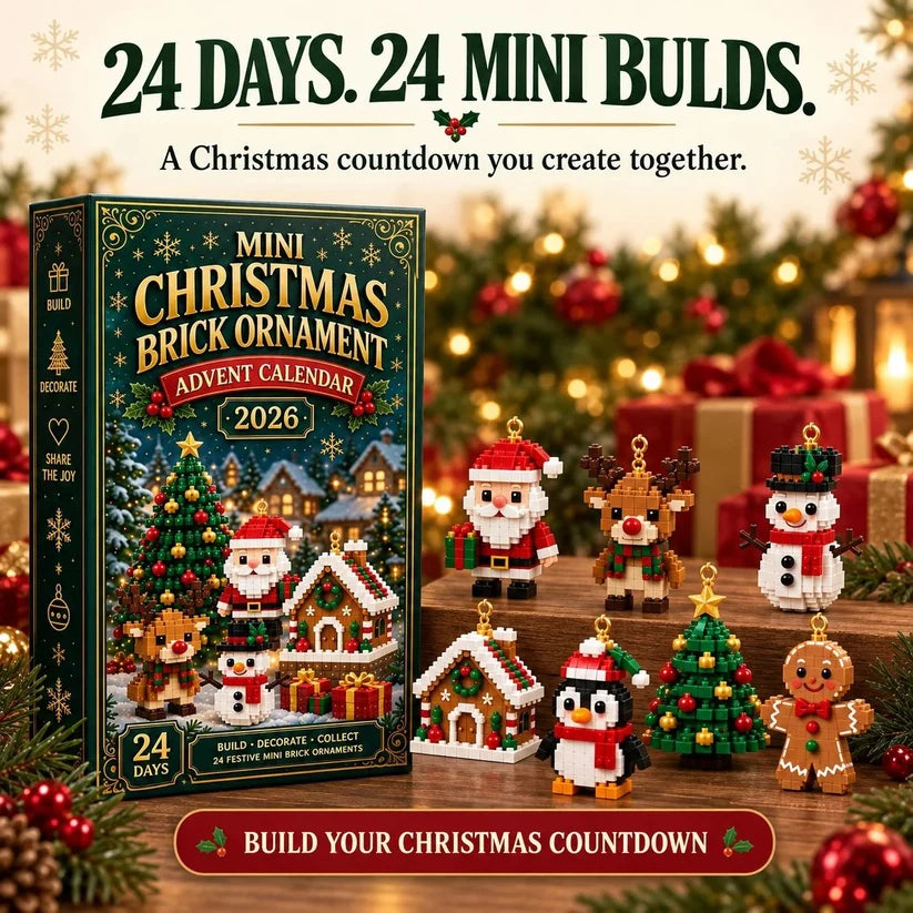 24-Day Christmas Mini Brick Ornament Advent Calendar