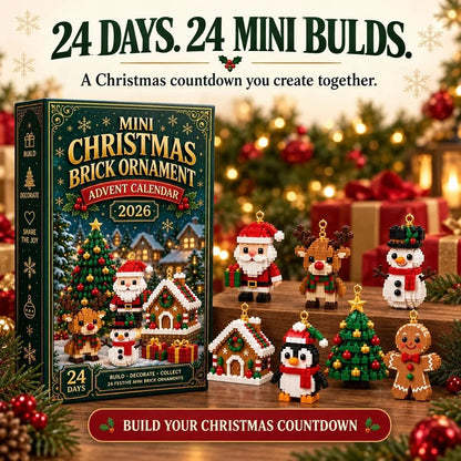 24-Day Christmas Mini Brick Ornament Advent Calendar