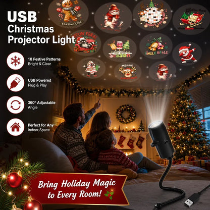 HD Christmas Projector with Festive Scenes