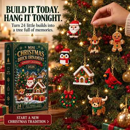 24-Day Christmas Mini Brick Ornament Advent Calendar