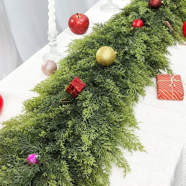 Real Touch Christmas Cedar Garland – Set of 2