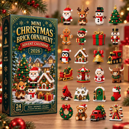 24-Day Christmas Mini Brick Ornament Advent Calendar