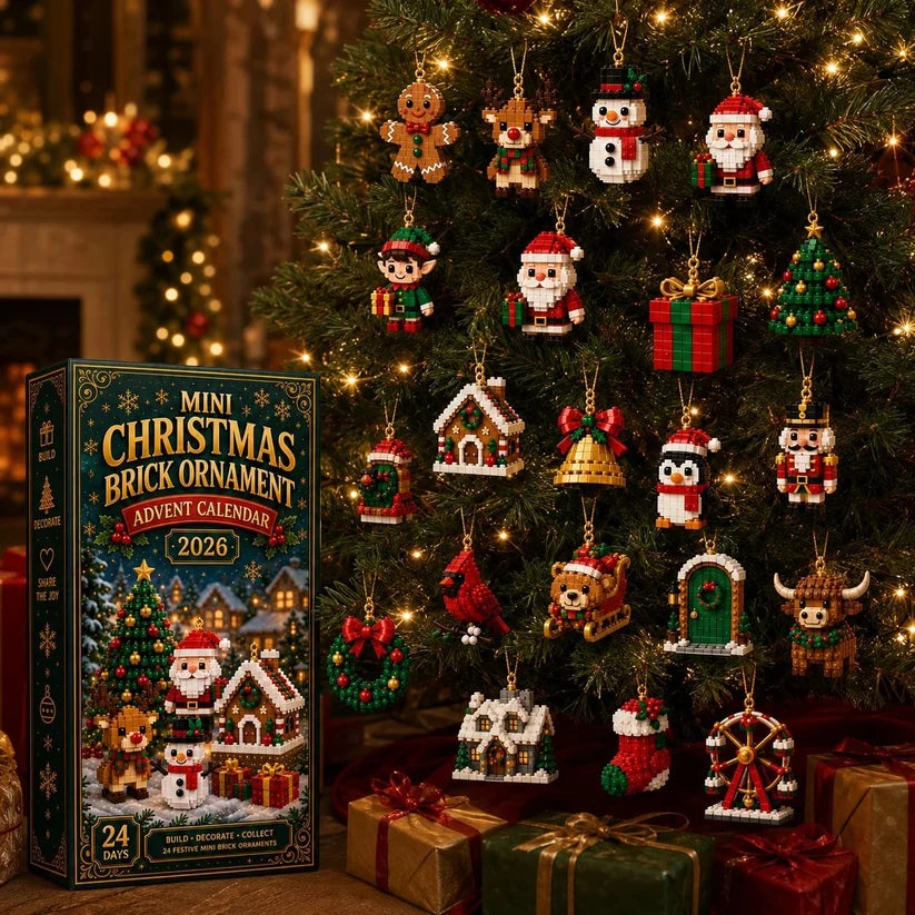 24-Day Christmas Mini Brick Ornament Advent Calendar