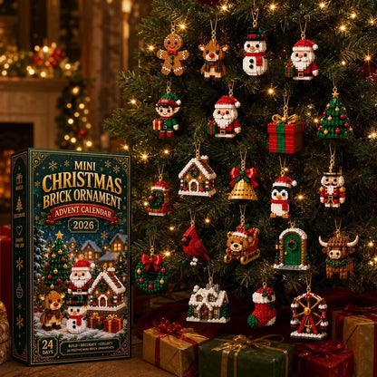 24-Day Christmas Mini Brick Ornament Advent Calendar