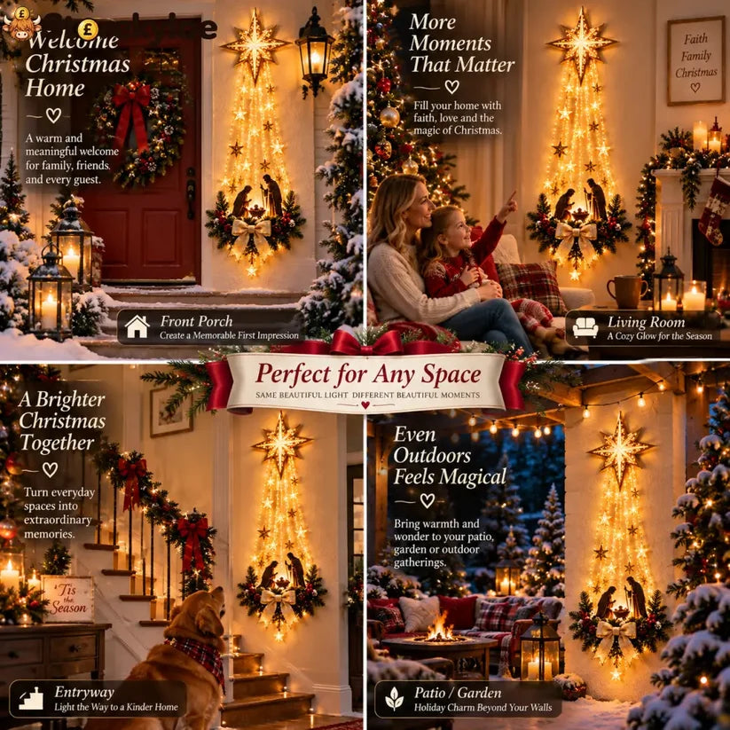 Bethlehem Star Lighted Nativity Wall Décor