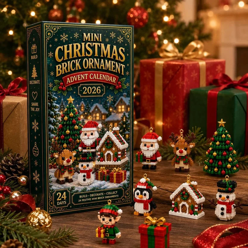 24-Day Christmas Mini Brick Ornament Advent Calendar