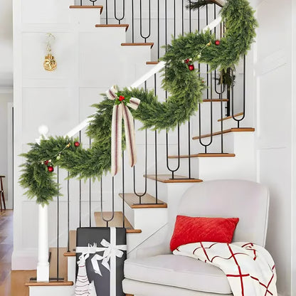 Real Touch Christmas Cedar Garland – Set of 2