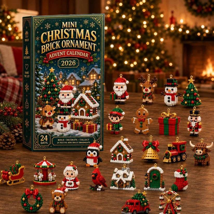 24-Day Christmas Mini Brick Ornament Advent Calendar