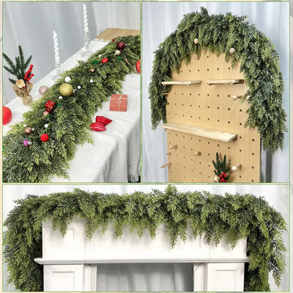 Real Touch Christmas Cedar Garland – Set of 2