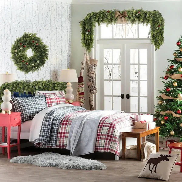 Real Touch Christmas Cedar Garland – Set of 2
