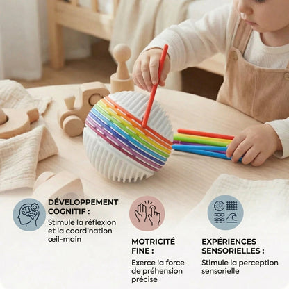 Montessori Sensory Ball – Silicone Toy for Color Learning and Motor Skill Development