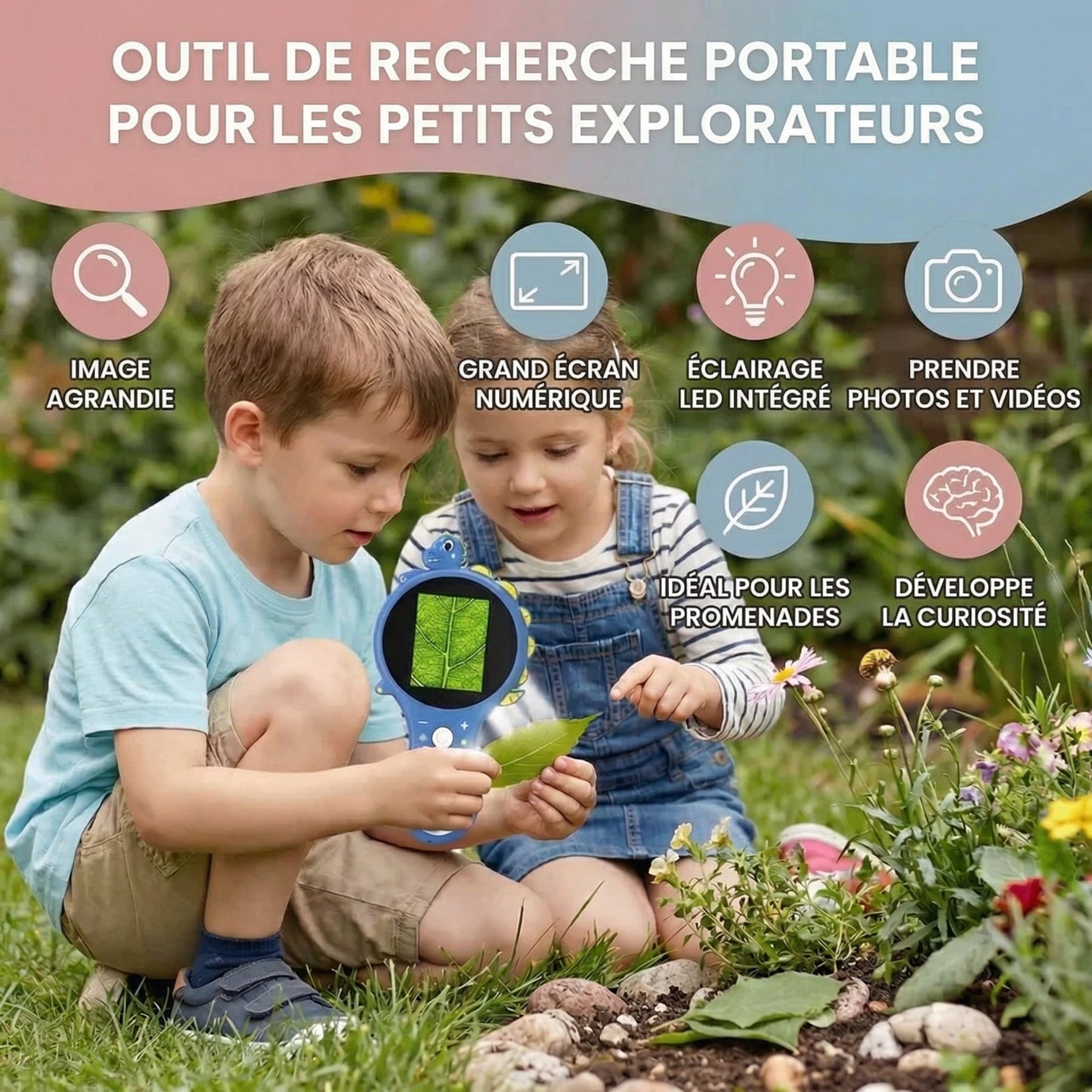 Kids’ Video Microscope with Screen – Portable Exploration Tool for Young Scientists