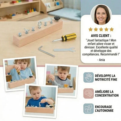 Montessori Wooden Screw Toy – Enhancing Your Child’s Fine Motor Skills and Focus