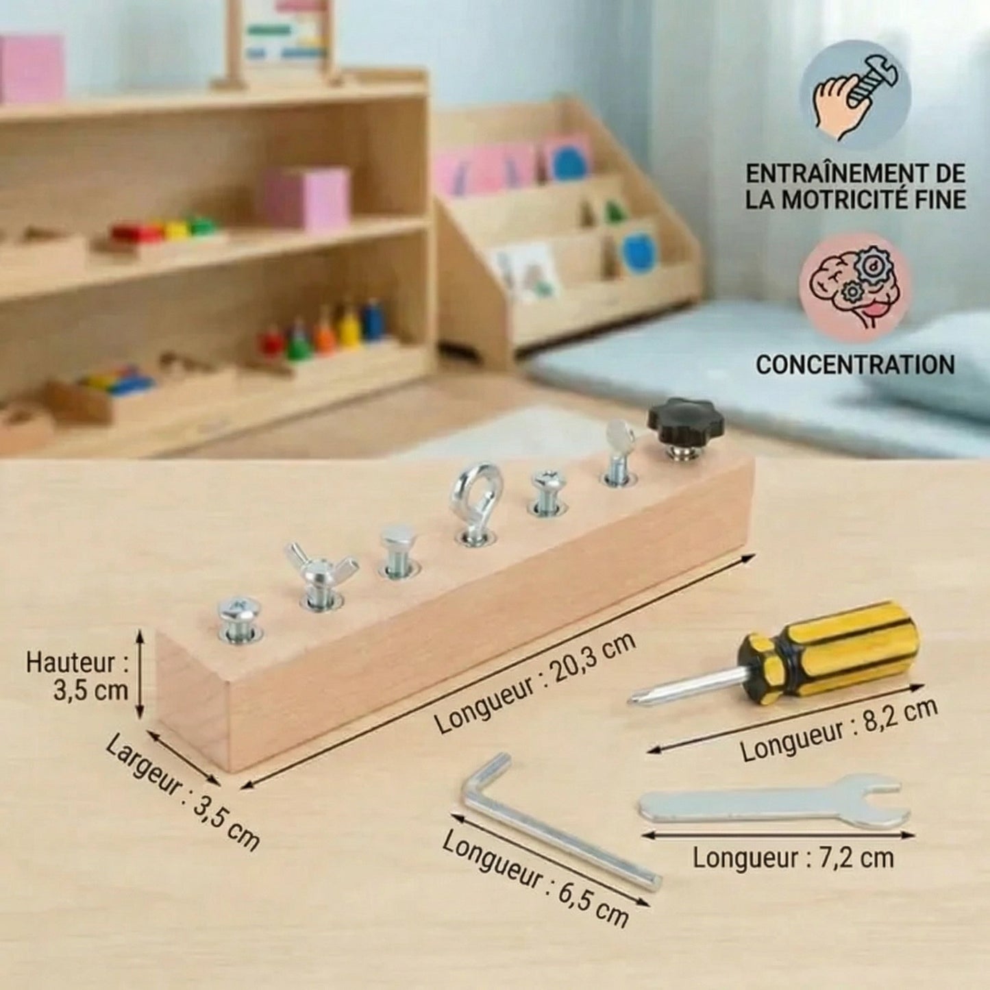 Montessori Wooden Screw Toy – Enhancing Your Child’s Fine Motor Skills and Focus