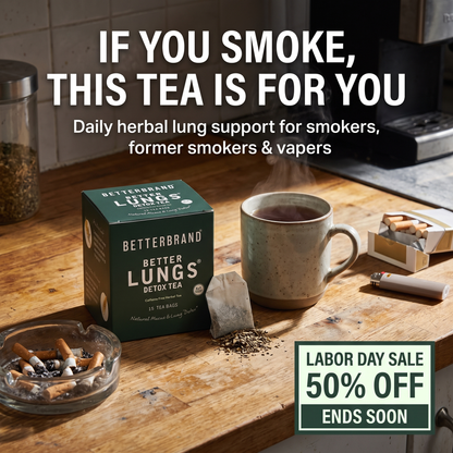 Smoker’s Lung Support Tea – Herbal Mucus & Breathing Support for Smokers & Vapers