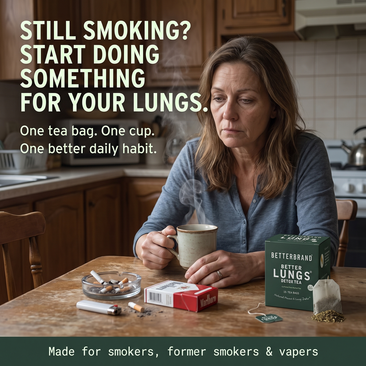 Smoker’s Lung Support Tea – Herbal Mucus & Breathing Support for Smokers & Vapers