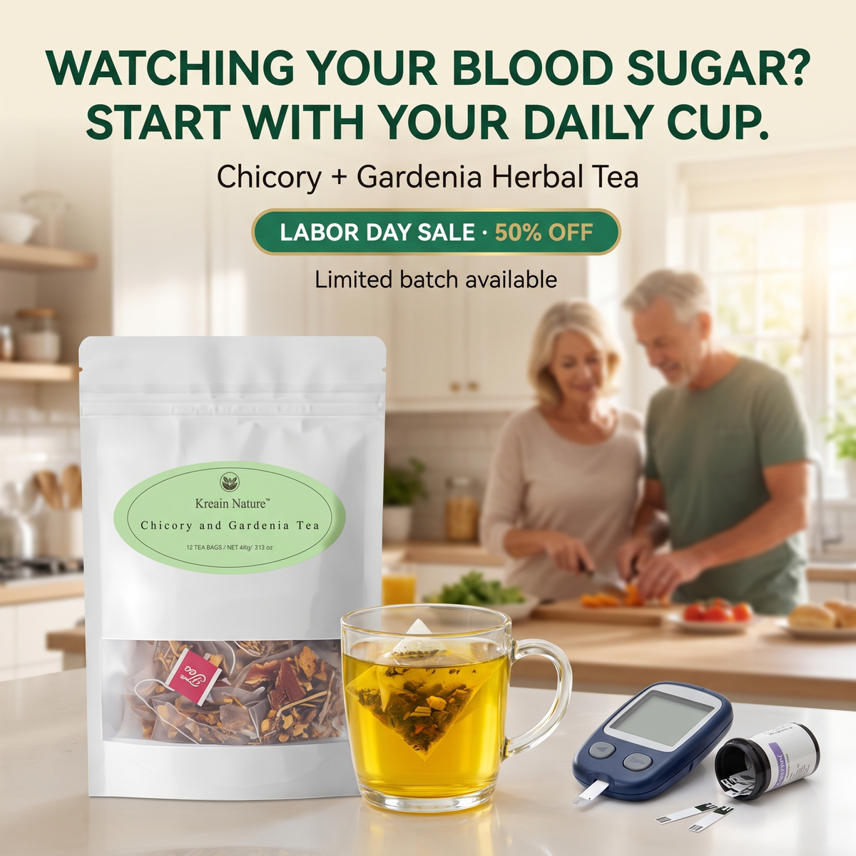 Blood Sugar Support Tea – Daily Herbal Support for Balanced Blood Sugar & After-Meal Wellness
