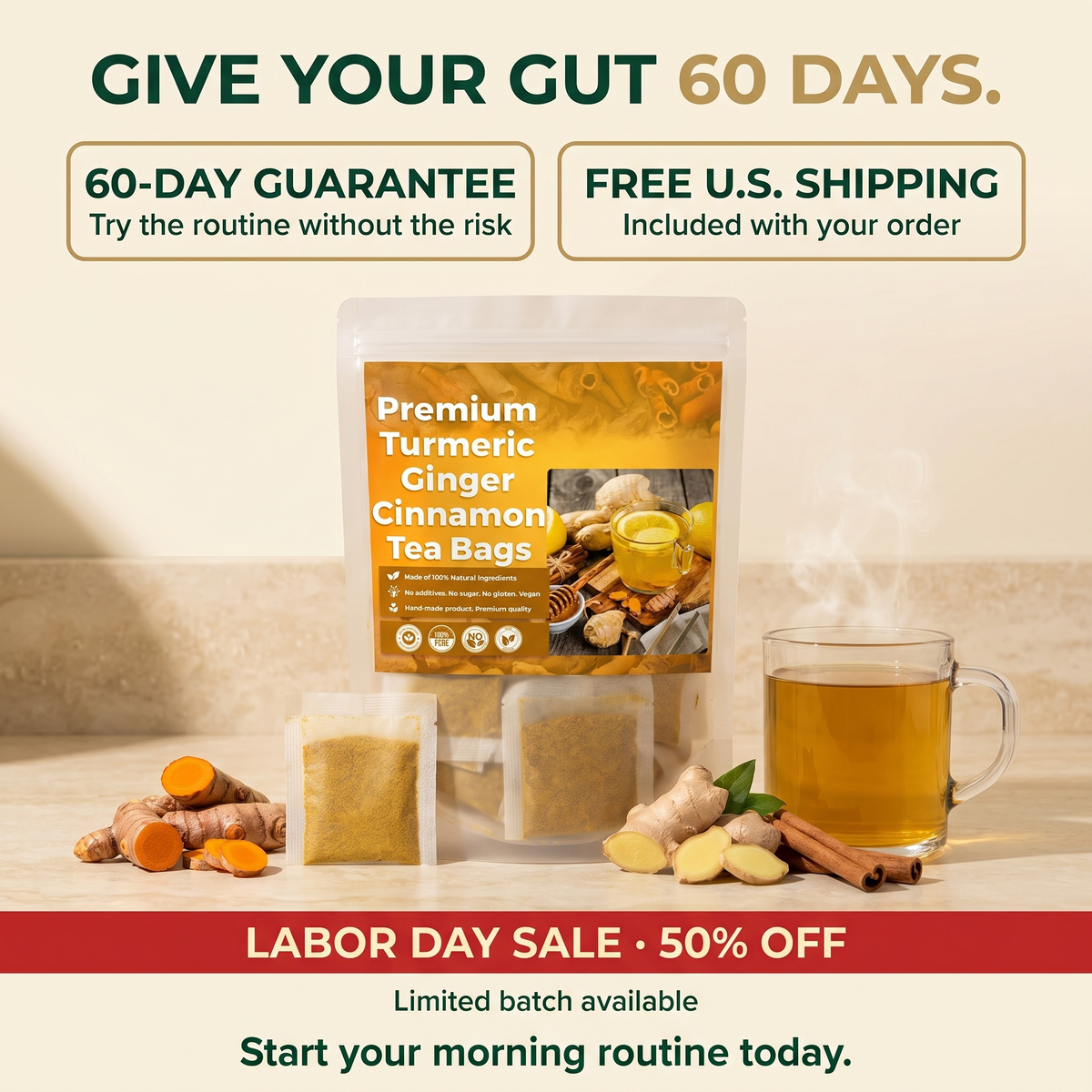 Digestive Comfort Tea – Helps Ease Bloating, Support Regular Digestion & Calm an Uncomfortable Stomach