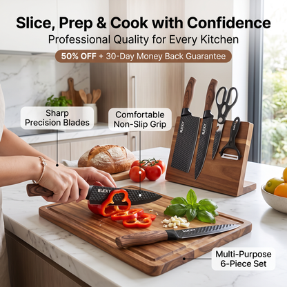 Professional 6-Piece Kitchen Knife Set – Precision Cutting for Every Kitchen
