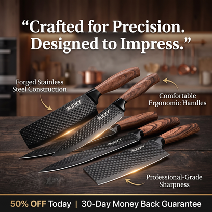 Professional 6-Piece Kitchen Knife Set – Precision Cutting for Every Kitchen