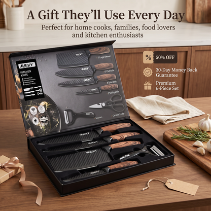 Professional 6-Piece Kitchen Knife Set – Precision Cutting for Every Kitchen